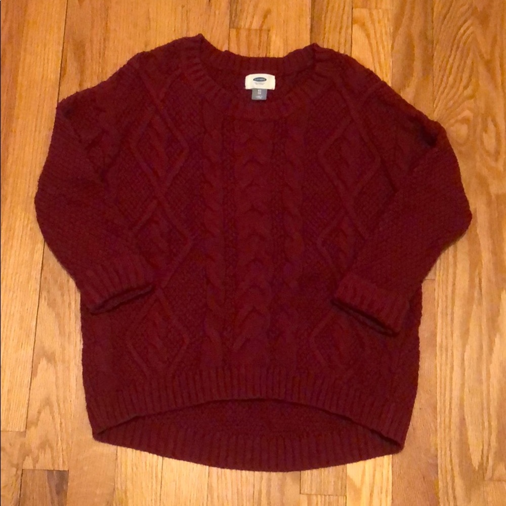 Old Navy chuck cable knit 3/4 sleeve sweater